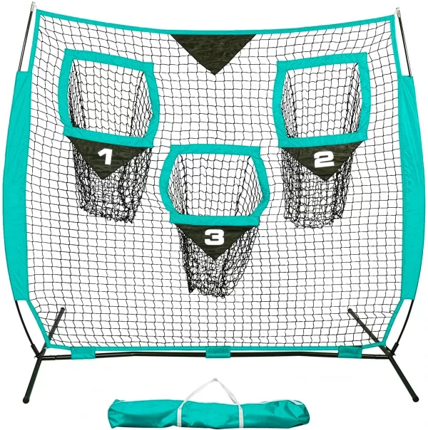 7FT Portable Folding Baseball Hitting Net Softball Goal Baseball Practice Net