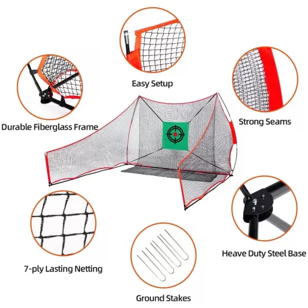 Shank Net Attachment for Golf Hitting Nets