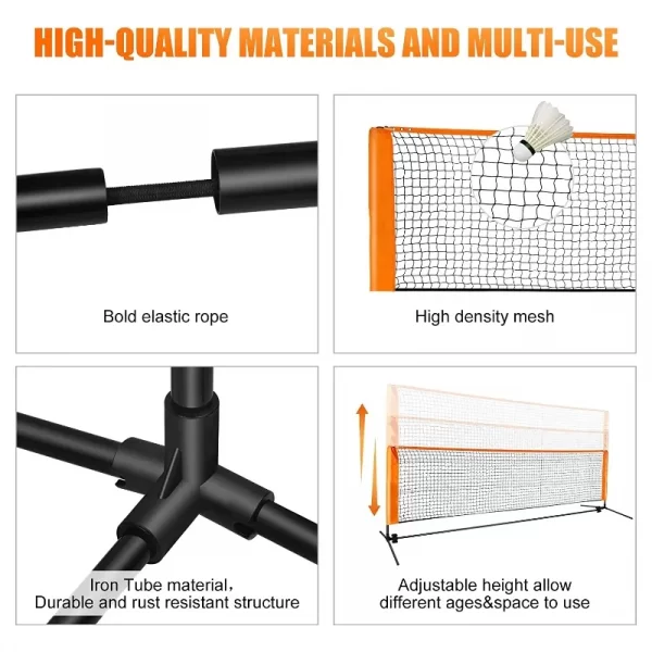 Volleyball Net for Kids,Tennis Net Set for Kids,Badminton Net Set,Tennis Net,Multi Sports Net for Pickleball,Volleyball,Soccer,Tennis for Indoor Outdoor with Carry Bag