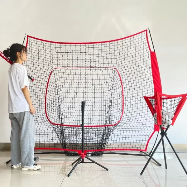 Baseball Net Baseball Hitting Net Batting Net Catching Net Pitching Net Training Net Metal Bow Frame Baseball Equipment