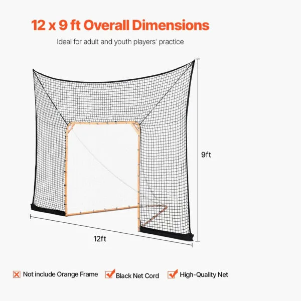 Rete da lacrosse 12x9ft