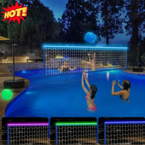 Filet de volley-ball LED coloré