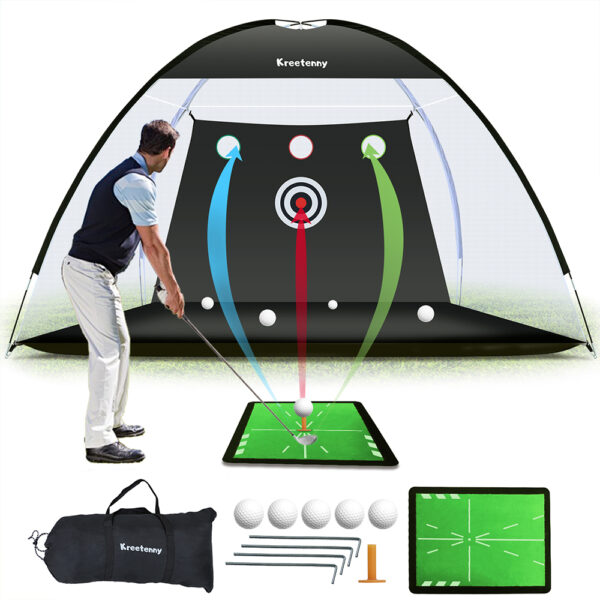 디럭스 10x7ft 골프 연습 네트 디럭스 10x7ft 골프 연습 네트