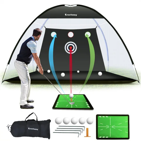 デラックス10x7フィートゴルフ練習ネット