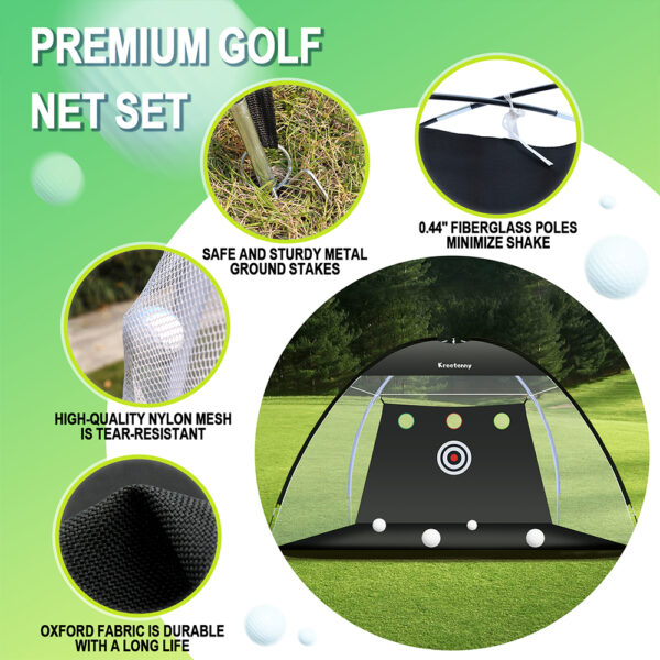 디럭스 10x7ft 골프 연습 네트 디럭스 10x7ft 골프 연습 네트