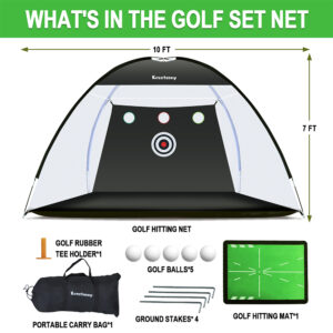 디럭스 10x7ft 골프 연습 네트 디럭스 10x7ft 골프 연습 네트