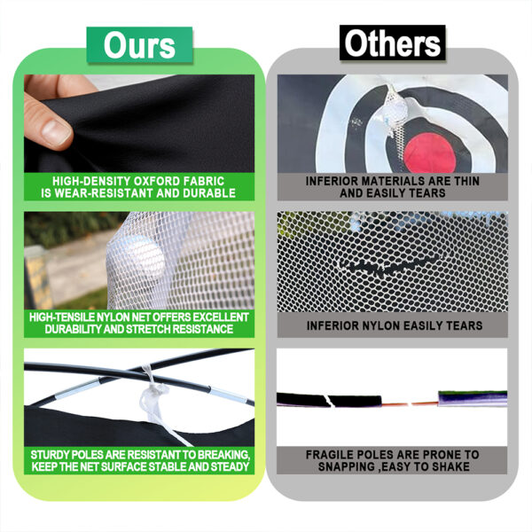 디럭스 10x7ft 골프 연습 네트 디럭스 10x7ft 골프 연습 네트