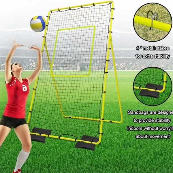 Heavy-Duty Adjustable Volleyball Rebounder