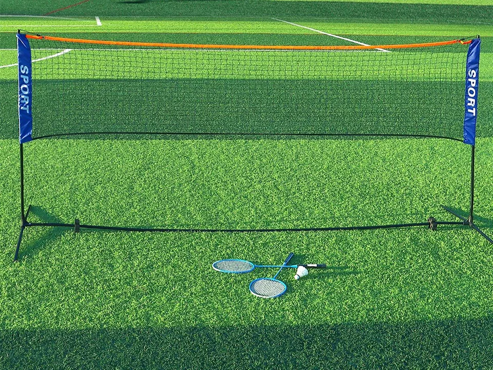 Conjunto de rede de ténis de badminton portátil