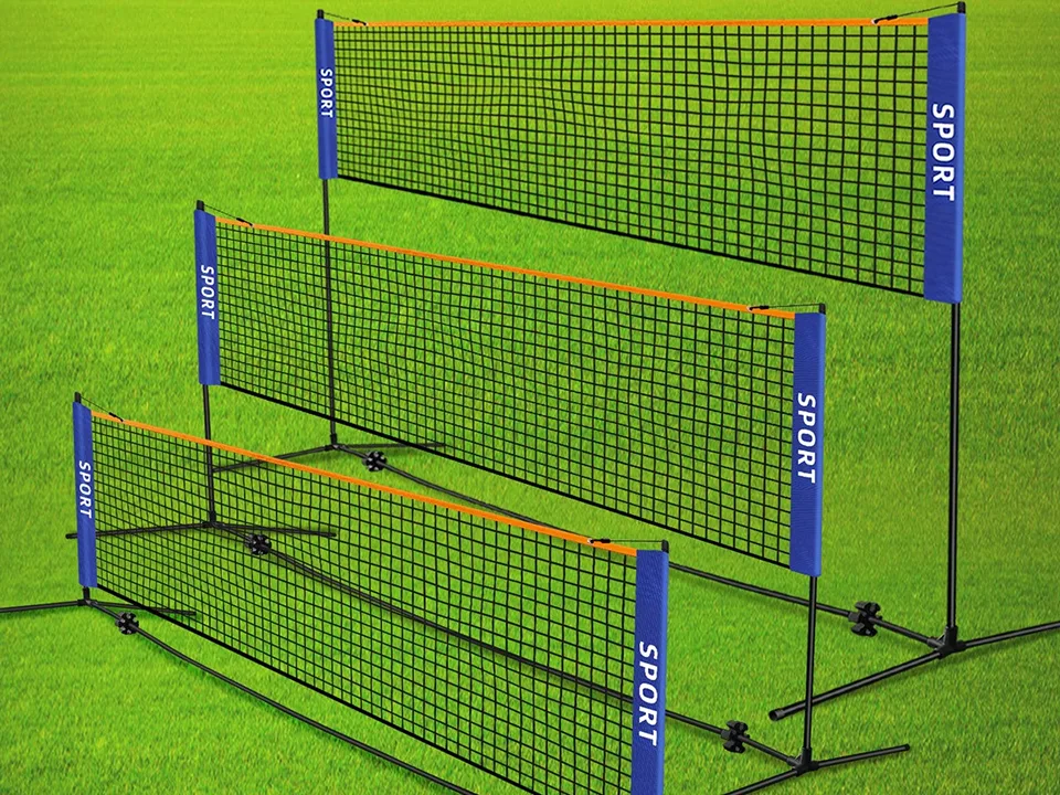 Conjunto de rede de ténis de badminton portátil