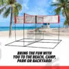 Portable Four-Way Volleyball Net