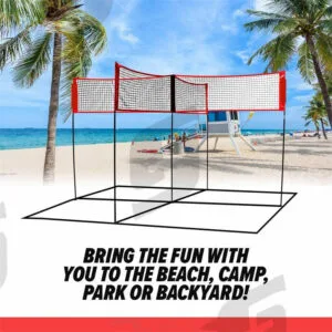 Portable Four-Way Volleyball Net