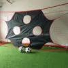 Portable Soccer Goal with 4-Hole Target Sheet (1) Porta da calcio portatile con rete a 4 fori