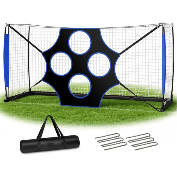 Portable Soccer Goal with 4-Hole Target Sheet