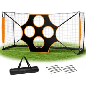 Portable Soccer Goal with 4-Hole Target Sheet