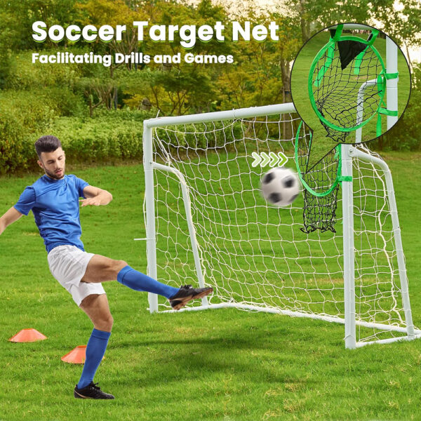 Powder-Coated Steel Soccer Goal Set