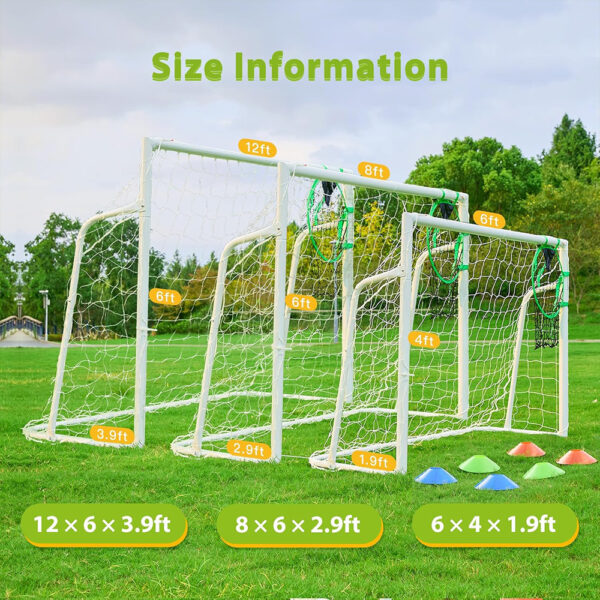 Powder-Coated Steel Soccer Goal Set