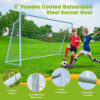 Powder-Coated Steel Soccer Goal Set